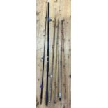 Assorted fishing rods