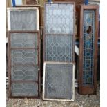 Assorted stained glass panels (qty) some occasional loss