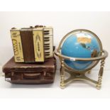 A Hohner accordion, a modern table globe and assorted ceramics (qty)