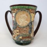 A Royal Doulton limited edition commemorative loving cup of George and The Dragon, commemorating the