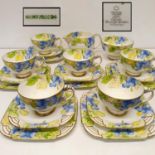 An Art Deco part tea service, assorted ceramics and glassware (3 boxes)