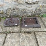 Two cast iron boot scrapers (2)
