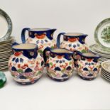 A graduated set of ironstone jugs, and other assorted ceramics (3 boxes)