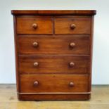 A mahogany chest, having two short and three long drawers, 100 cm wide