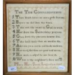 A 19th century sampler, signed Mary Horn, South Luffenham, dated 1857, 30 x 27 cm, and an