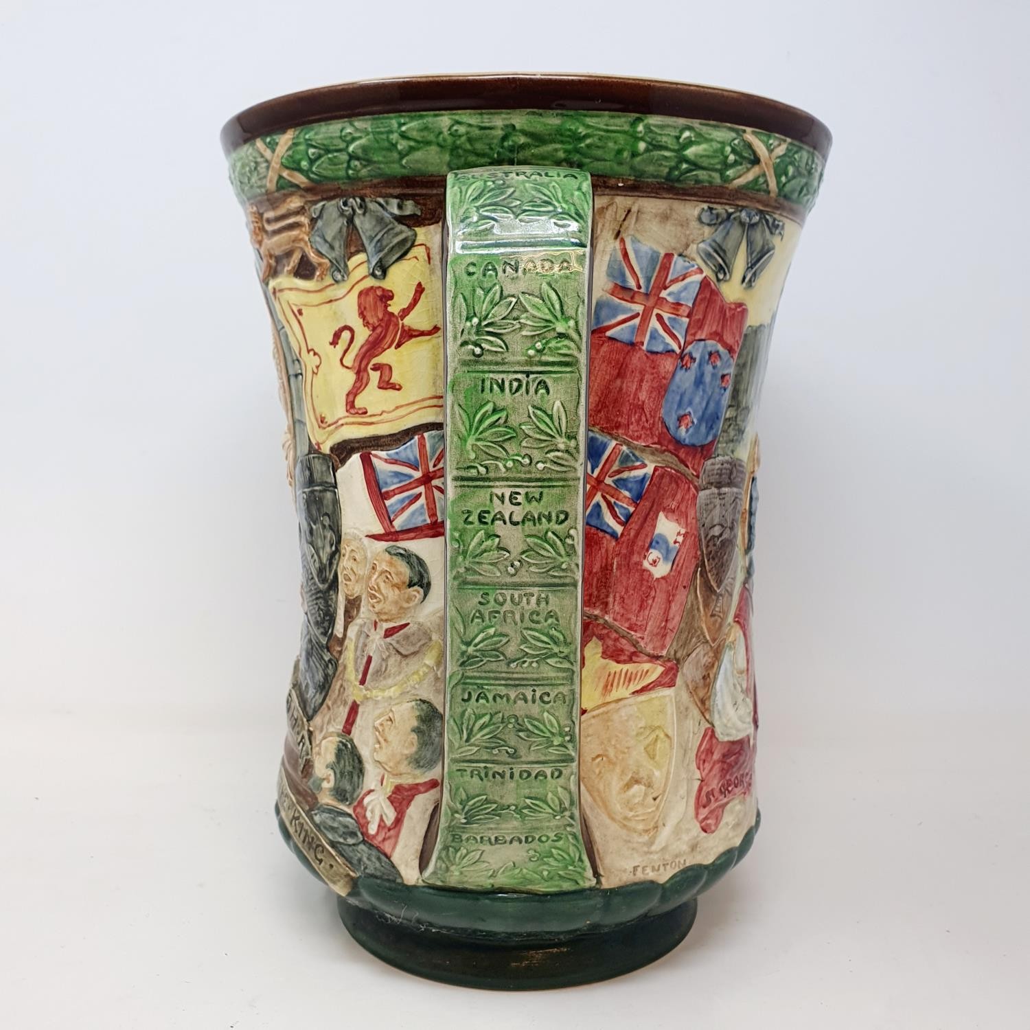 A Royal Doulton limited edition commemorative loving cup of George and The Dragon, commemorating the - Image 2 of 5