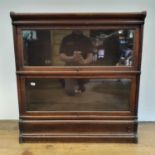 A Globe Wernicke oak two section bookcase