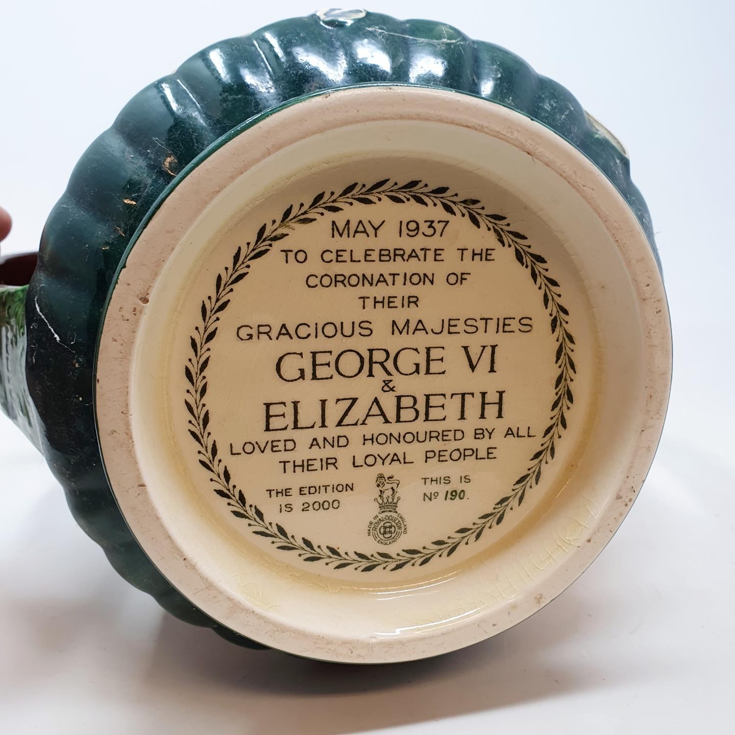 A Royal Doulton limited edition commemorative loving cup of George and The Dragon, commemorating the - Image 5 of 5