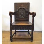 An oak Wainscot armchair