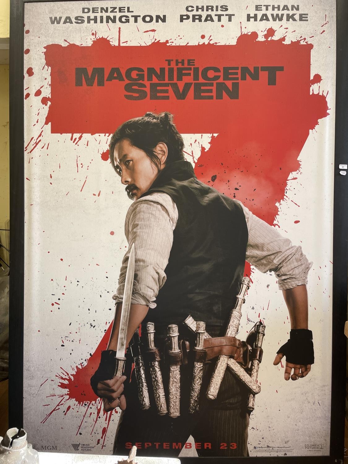 A Magnificent Seven film poster, 220 x 150 cm