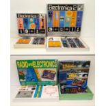 An Electronics Set No 1, a Science Fair Electronic Project Lab, and two other sets, all boxed (4)