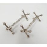 A pair of Victorian silver knife rests, London 1880, 1.3 ozt (2) Provenance: From a large single