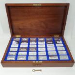 A set of commemorative silver ingots, The Lord Montague Collection Of Great Cars, cased, with