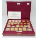 The Empire Collection of gold plated silver stamps, No 5318, cased, with certificate