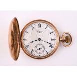 A 9ct gold full hunter pocket watch, by Waltham USA 90.3 g (all in)