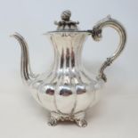 An early Victorian silver coffee pot, London 1842, 21.6 ozt Provenance: From a large single owner