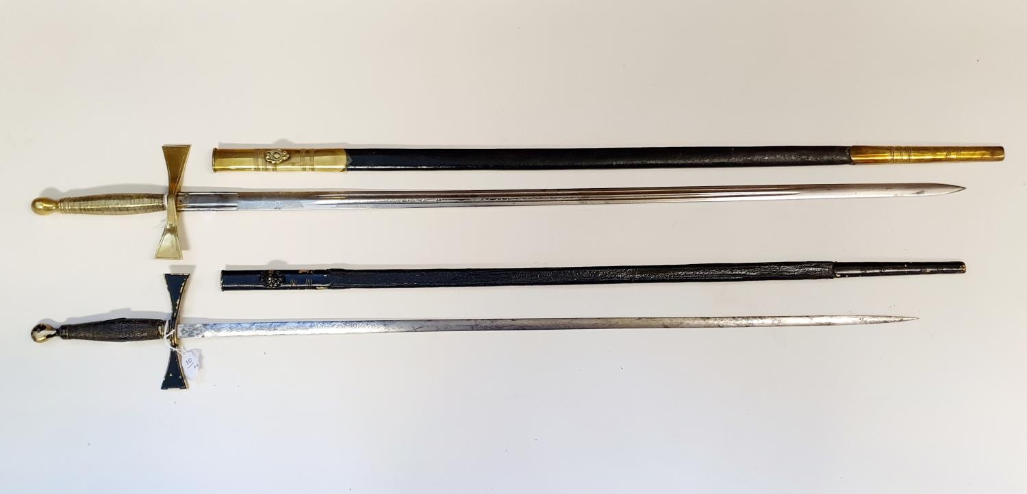 ***Regretfully Withdrawn***Two Masonic Knights Templar ceremonial swords by Spencer and Co, and Toye - Image 2 of 7