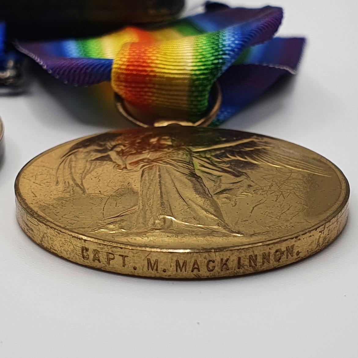 A group of four medals, awarded to 2 Lieut M Mackinnon Highland Light Infantry, comprising a - Image 3 of 5