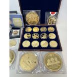 ***WITHDRAWN*** Assorted commemorative coins and medallions, (box)