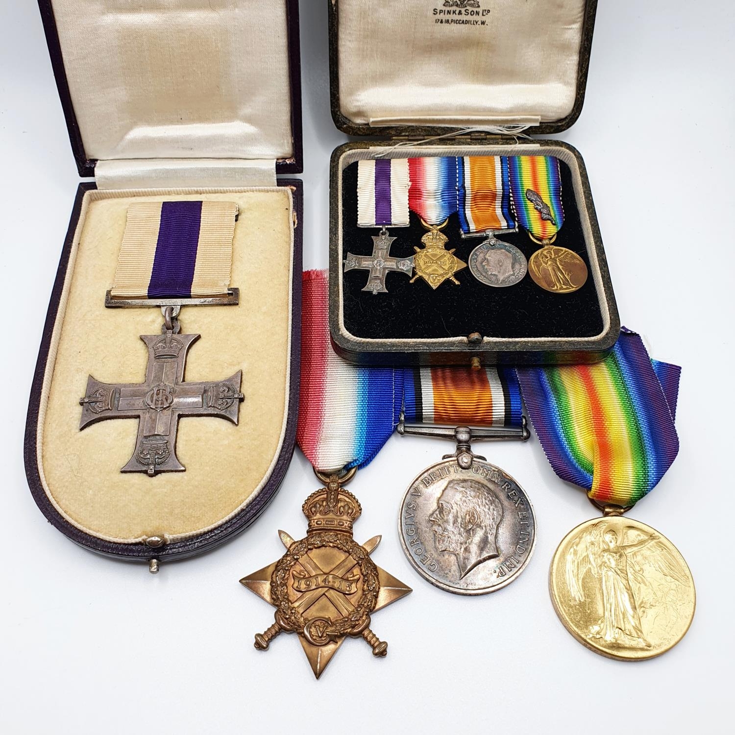 A group of four medals, awarded to 2 Lieut M Mackinnon Highland Light Infantry, comprising a - Image 2 of 5