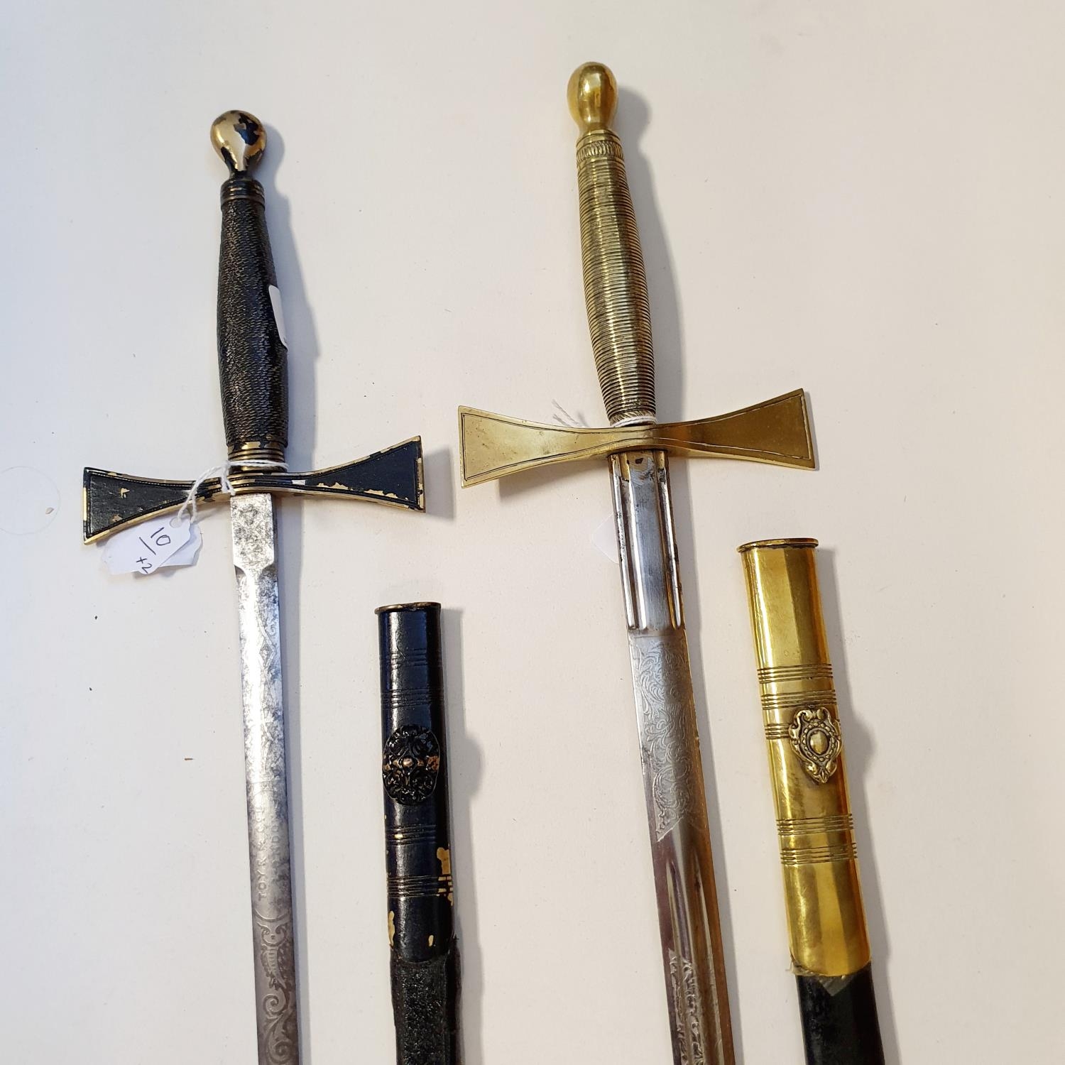 ***Regretfully Withdrawn***Two Masonic Knights Templar ceremonial swords by Spencer and Co, and Toye