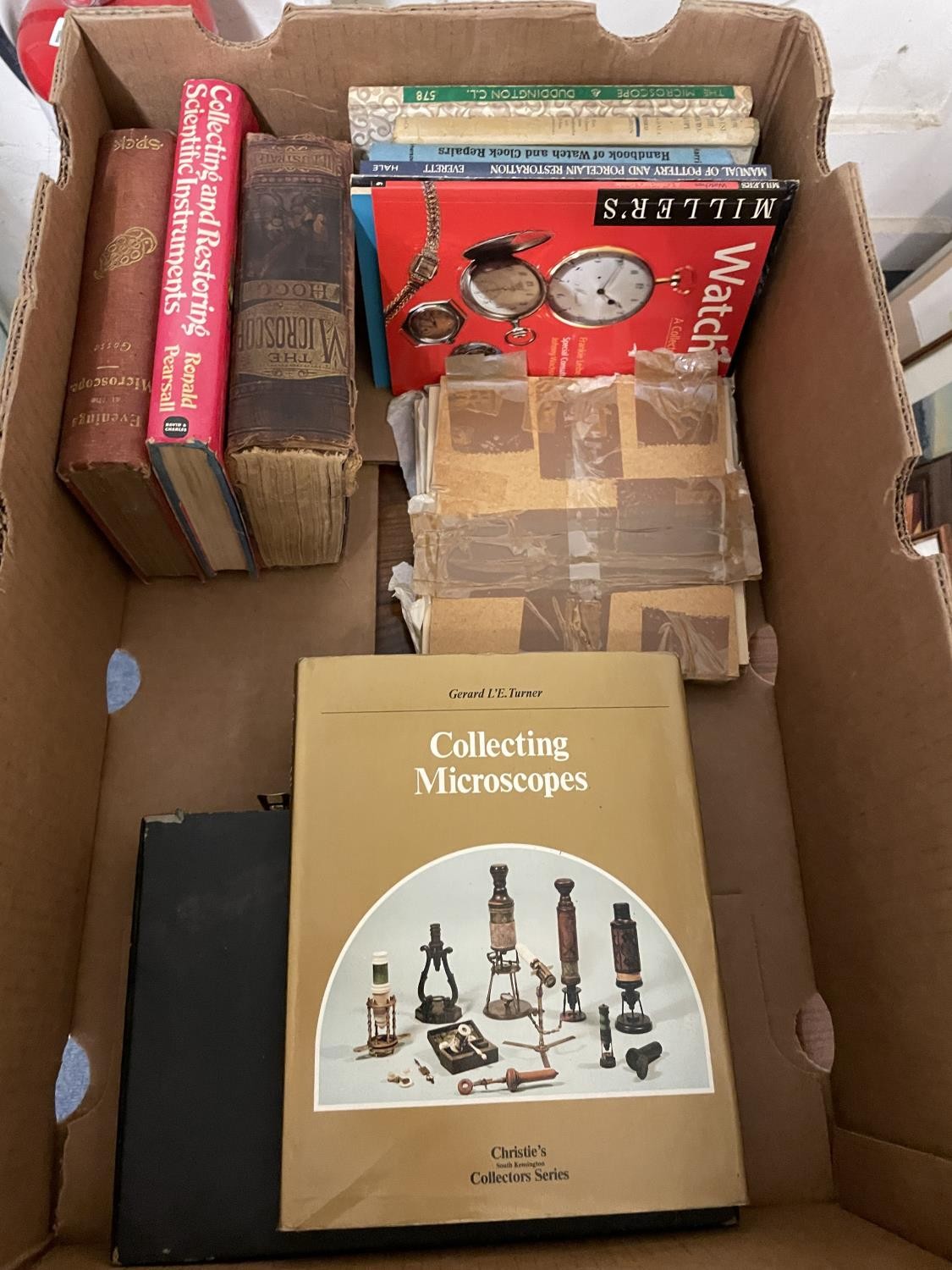 A collection of microscope slides, assorted books and a pine chest (qty) - Image 2 of 4