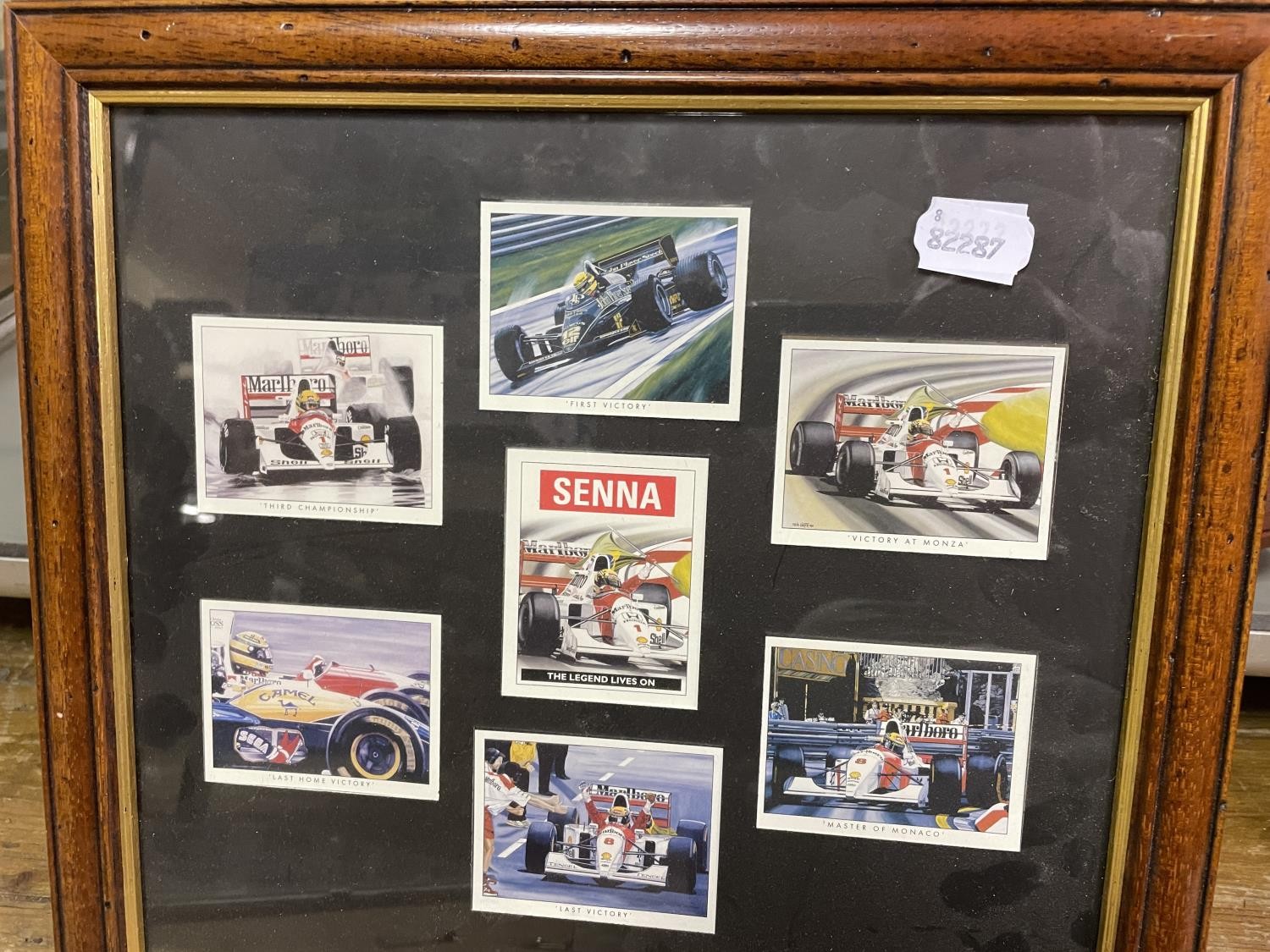 After Graham Turner, a print, 1938 Donnington Grand Prix, 30 x 38 cm, a photograph of two Minis - Image 3 of 7