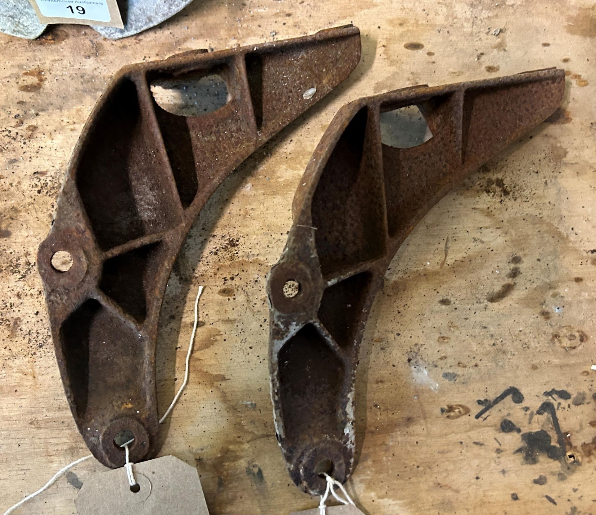 Two Heinkel exhaust brackets Being sold without reserve - Image 2 of 2