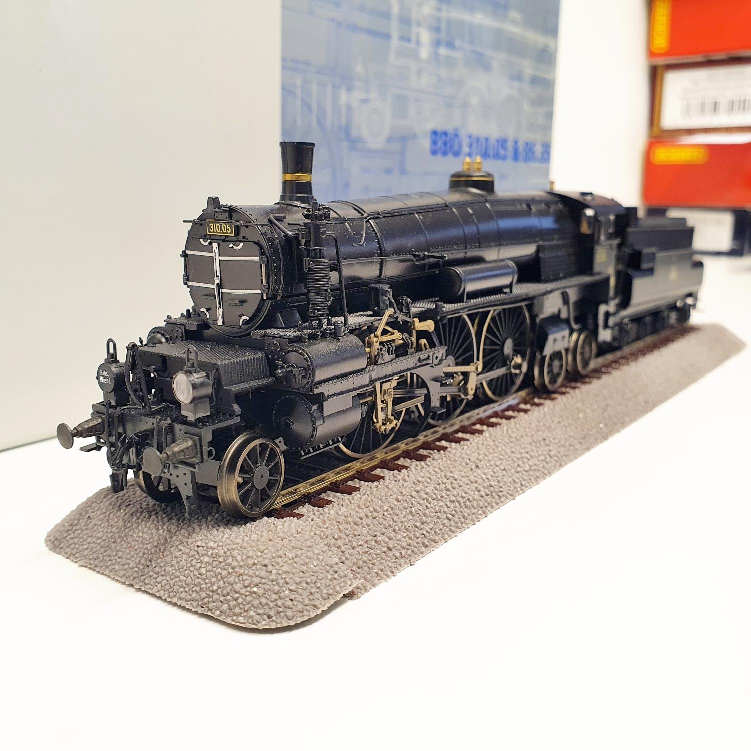 A Roco HO gauge 2-6-4 locomotive and tender, No 63312, boxed Provenance: From a vast single owner