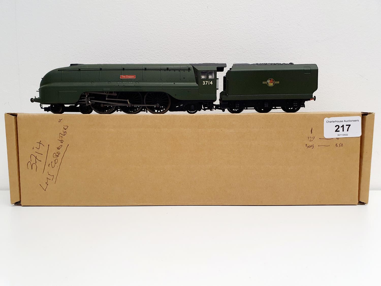 A Hornby OO gauge 4-6-2 locomotive and tender, No R2179, in a later box Provenance: From a vast - Image 2 of 3