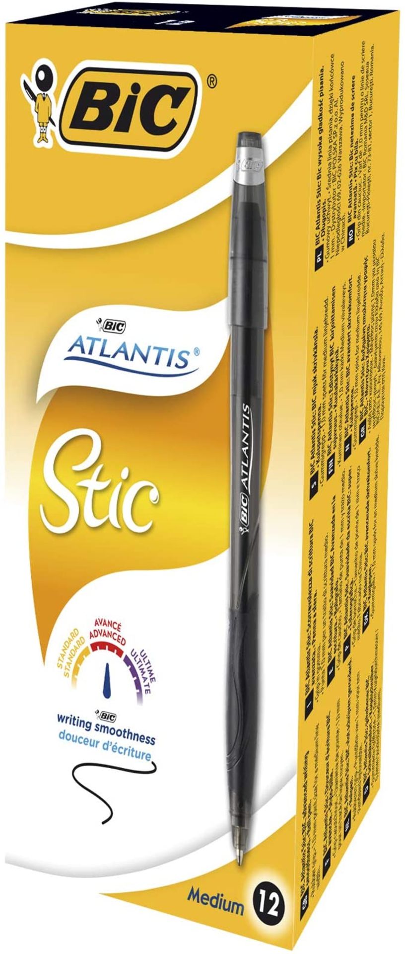 RRP £14.66 - BIC Atlantis Classic Retractable Ball Pens