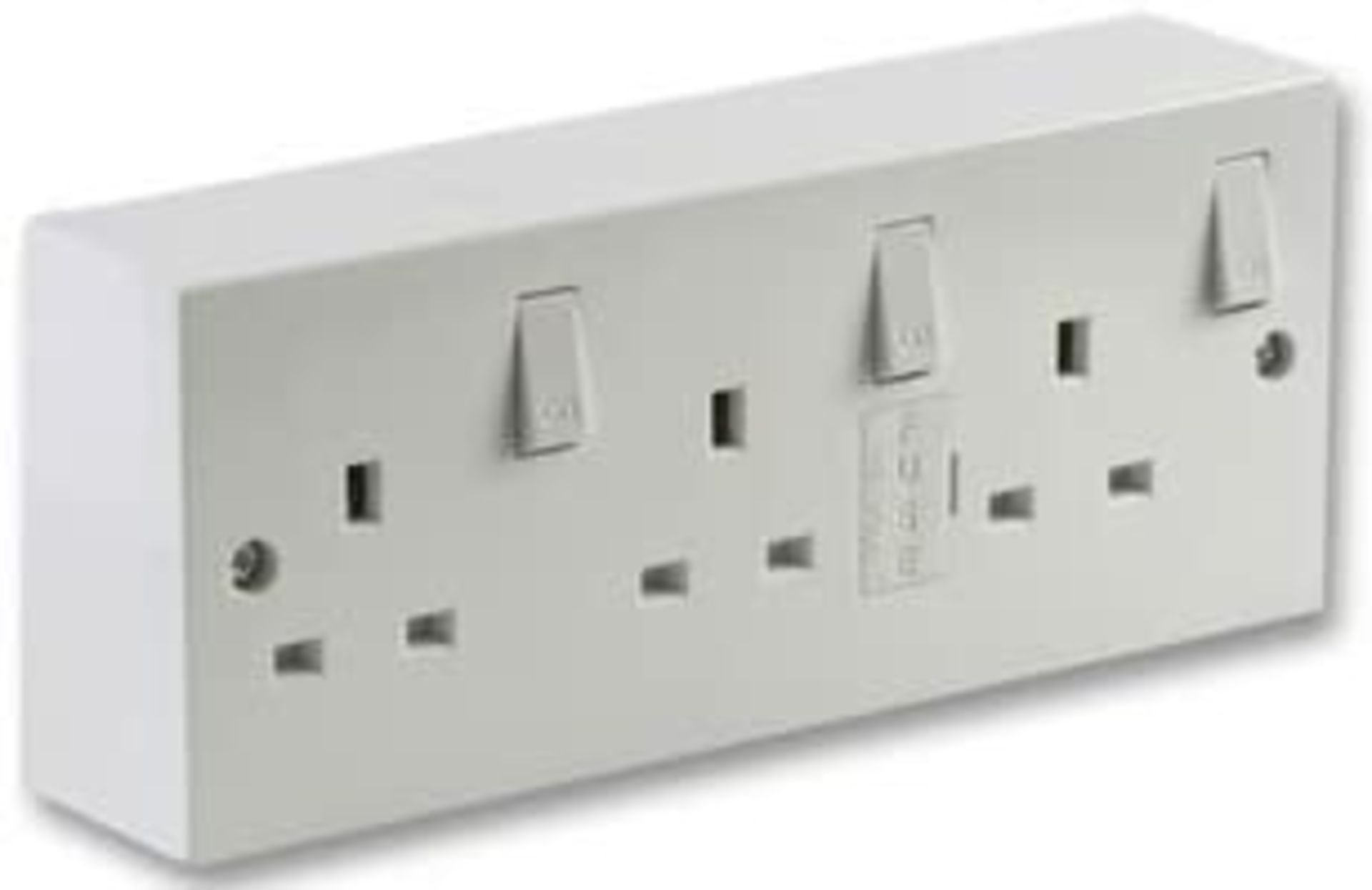 RRP £15.06 - SWITCHED SOCKET 3 GANG + BACKBOX