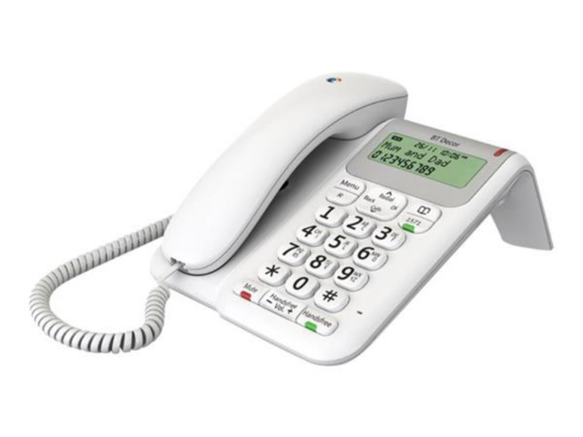 RRP £27.00 - BT Decor Corded Telephone, White