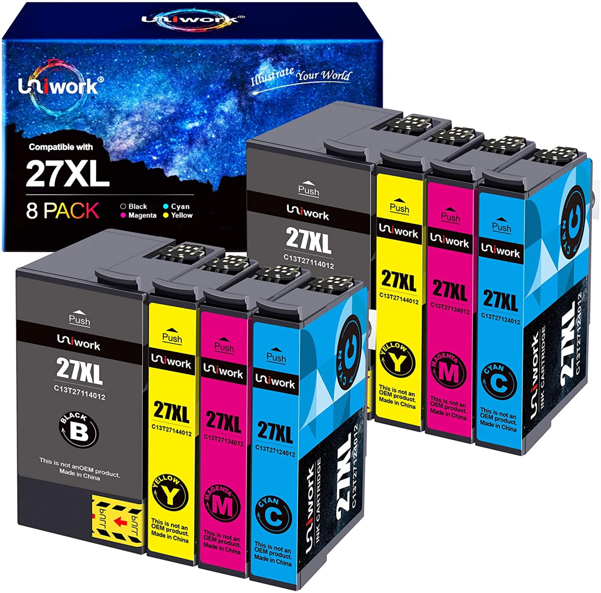RRP - £21.49 uniwork compatible ink cartridge replacement for epson