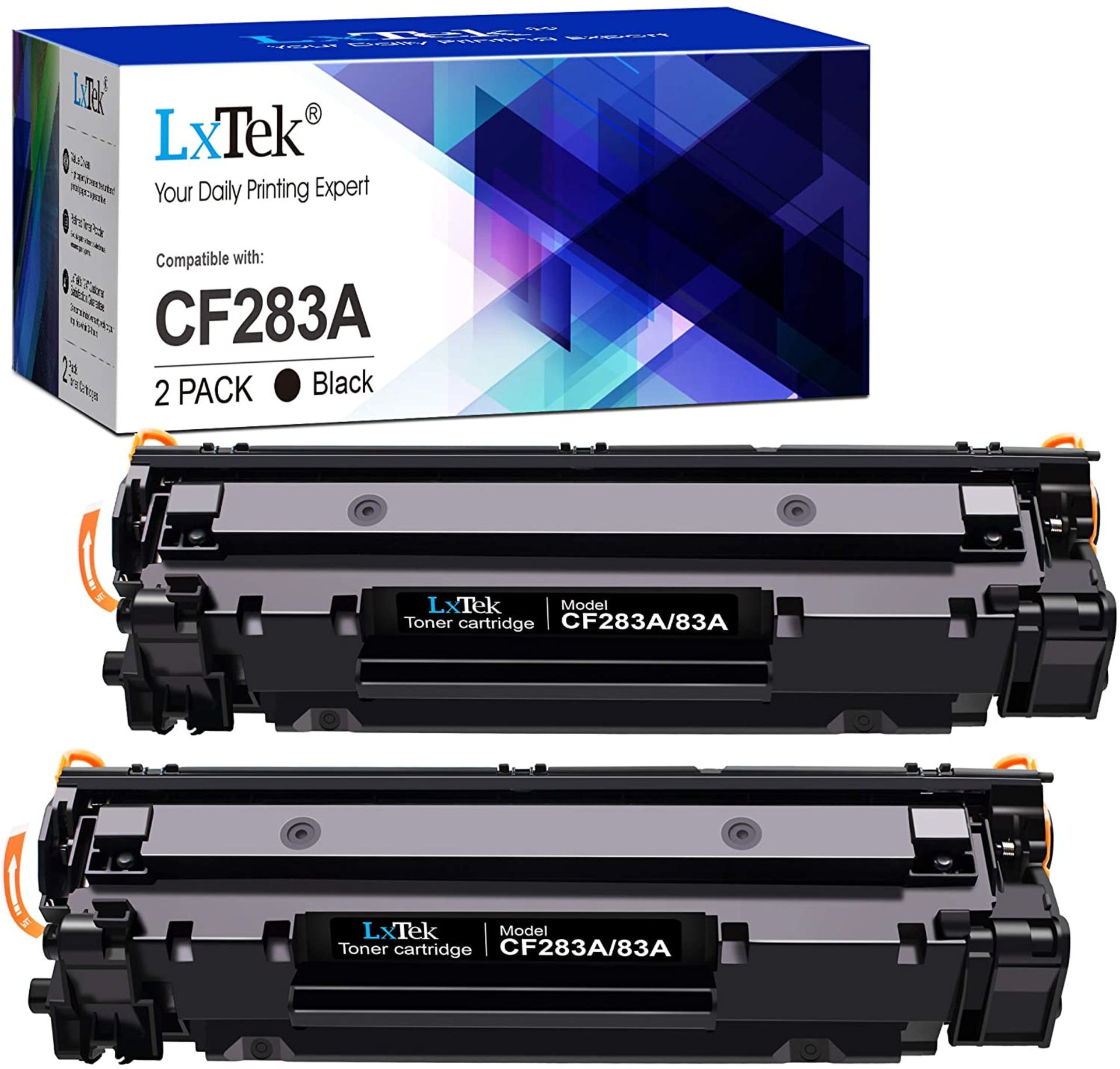 RRP - £29.89 LxTek compatible Toner cartridge replacement for HP, black 2 pack