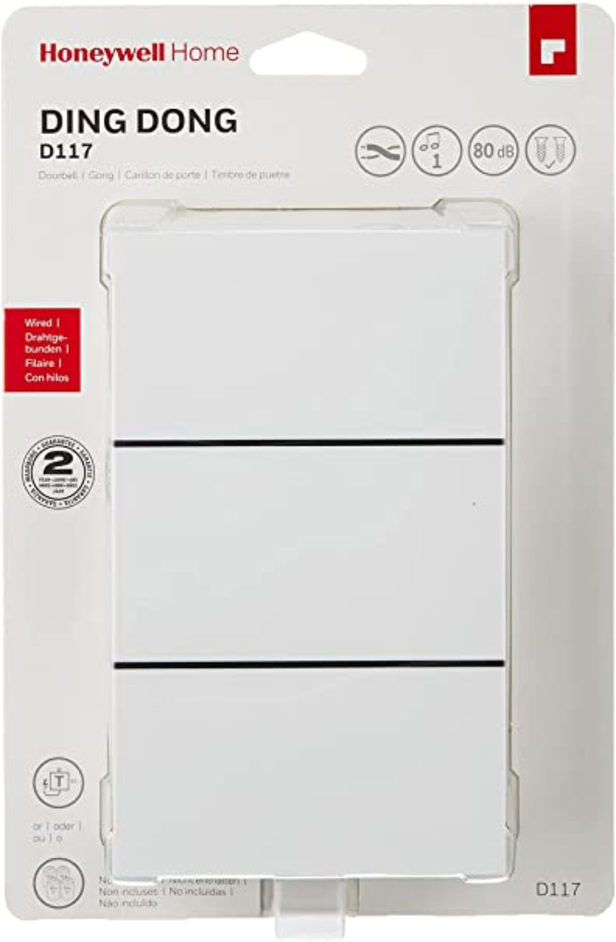 RRP -£ 12.99 Honeywell Home Ding Dong Classic Wired Doorbell ‚White