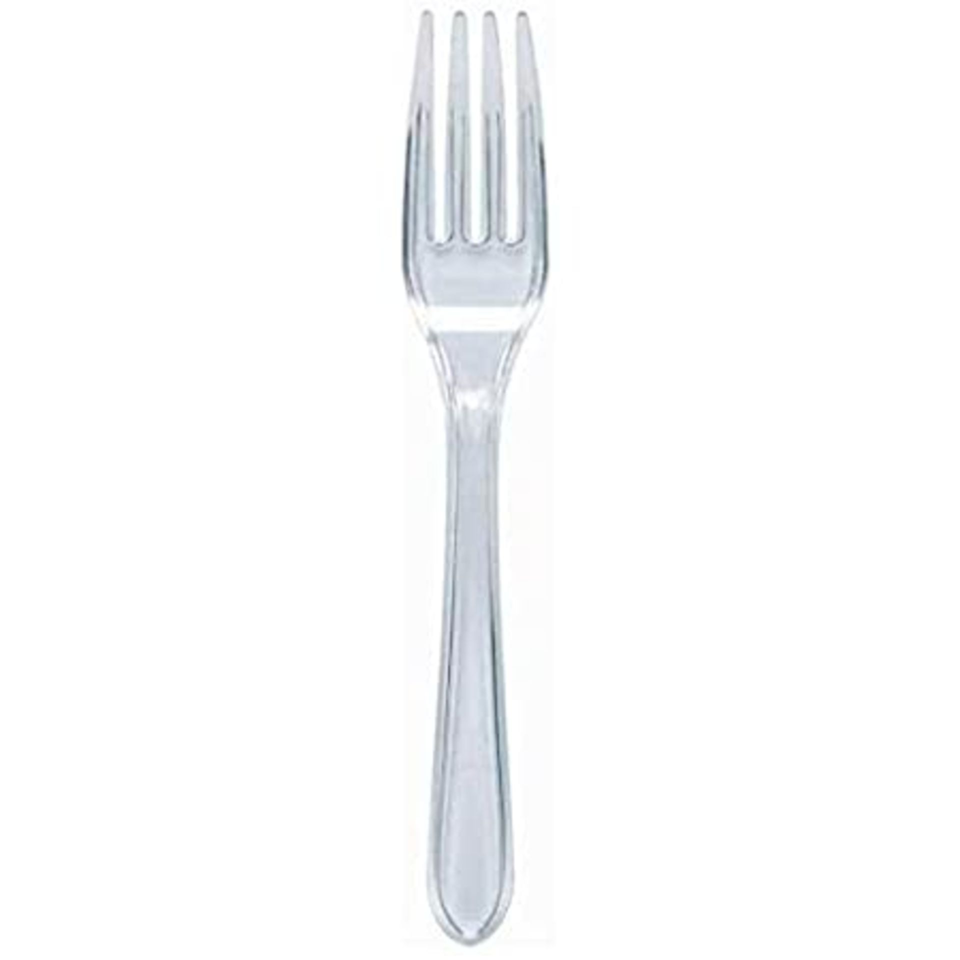 RRP - £6.98 50 Clear Plastic Forks Strong Heavy Duty (Washable & Reusable)