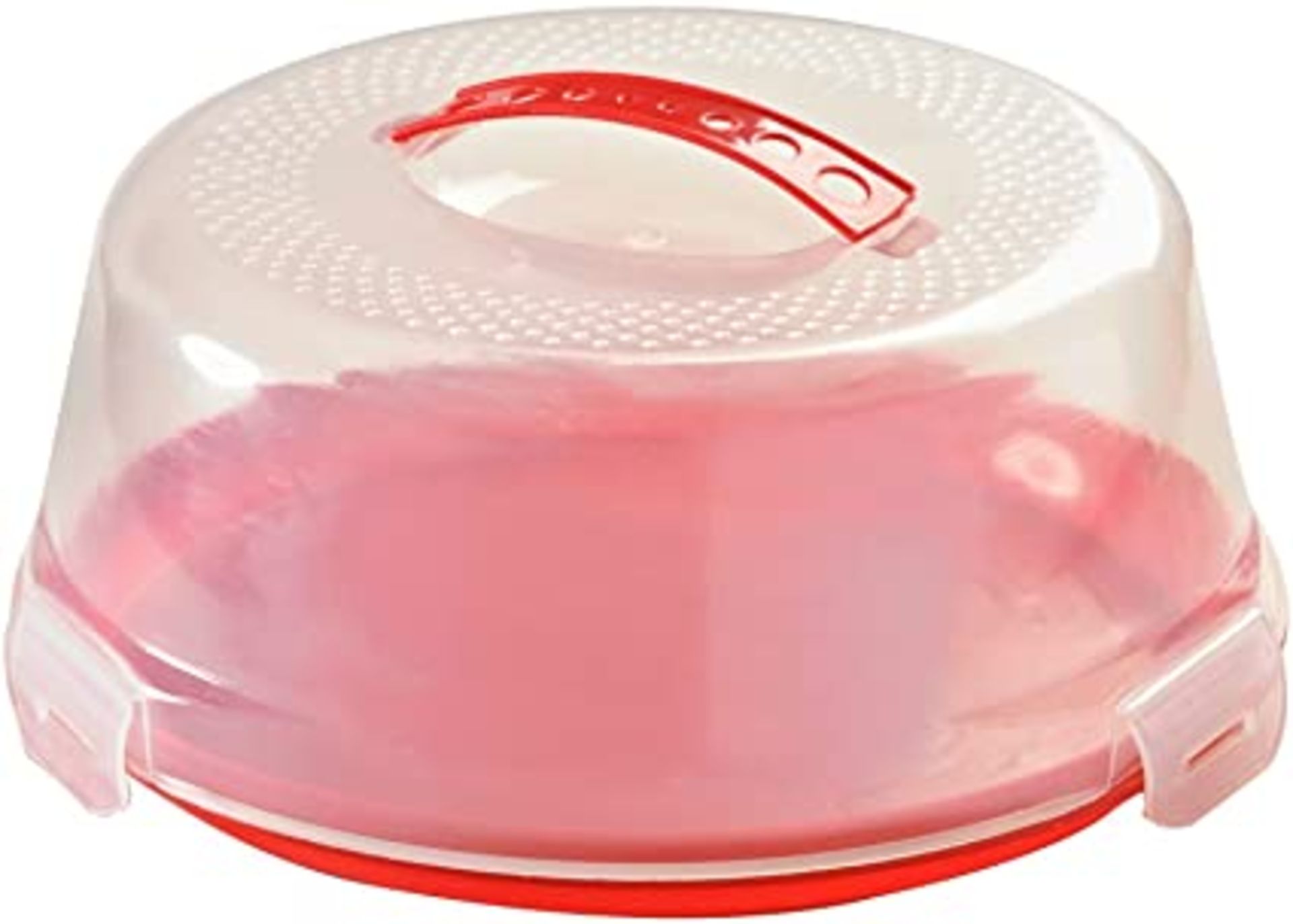RRP - £9.00 Mason Cash 2007.968 Round 24 cm Cake Caddy with Lid Carry Handle and Easy Locking System