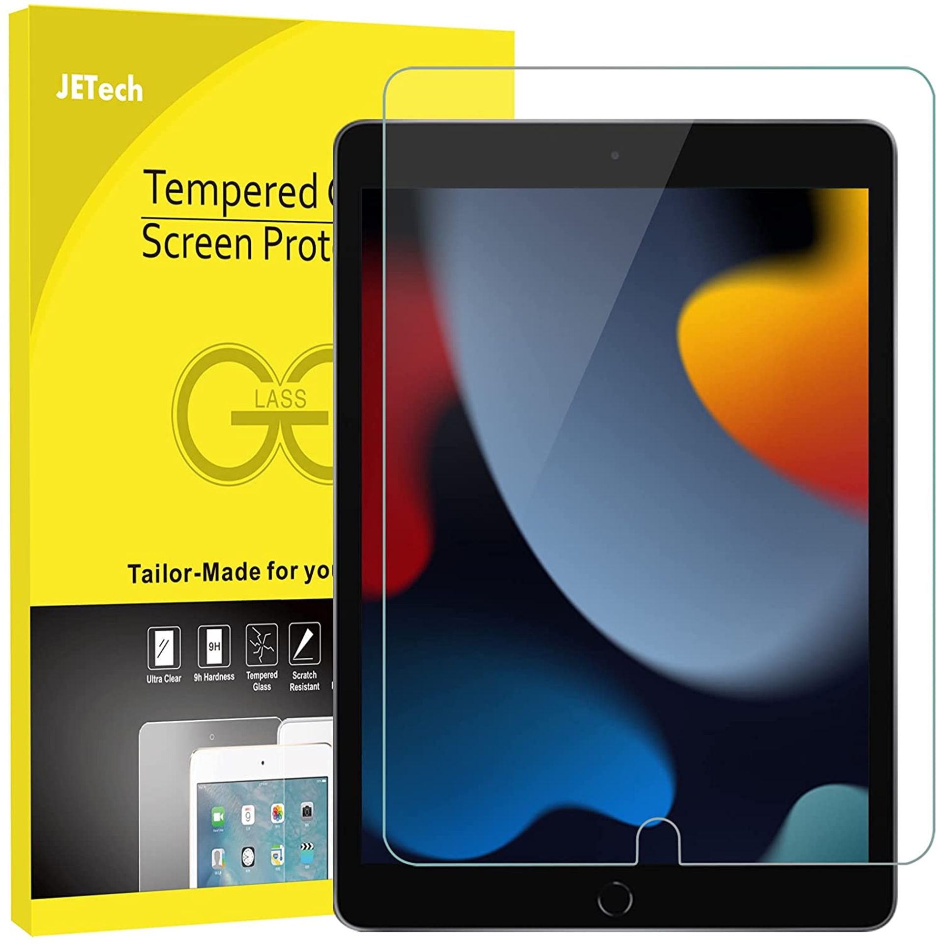 RRP - £12.00 Screen Protector for iPad 10.2 inch, Tempered Glass Film for iPad 7 / iPad 8 /iPad 9,9H