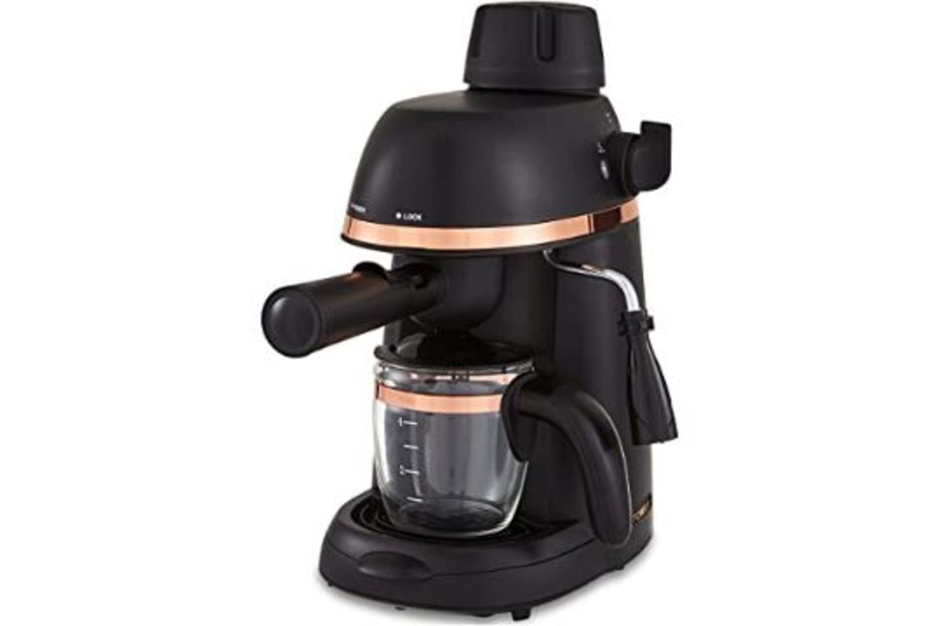 RRP - £38.98 Tower T13014RG Cavaletto Espresso Maker with Frothing Function