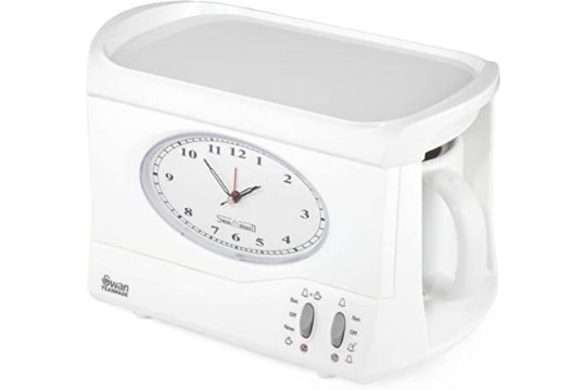 RRP - £48.75 Swan Vintage Teasmade - Rapid Boil with Clock and Alarm