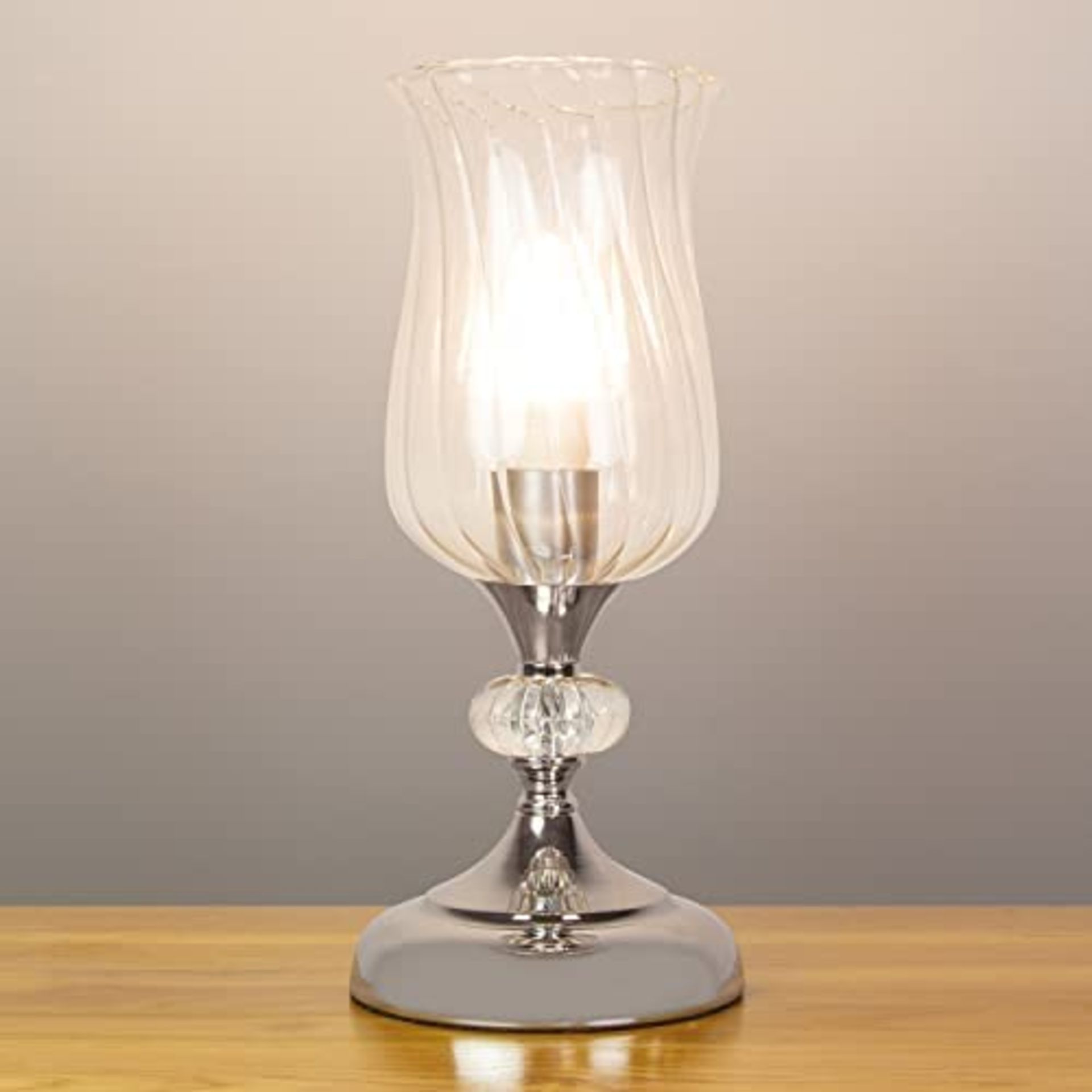 RRP -£19.99 Anika 62519 Hurricane Table Lamp with Touch Activated Base / 3 Brigh - Image 2 of 2