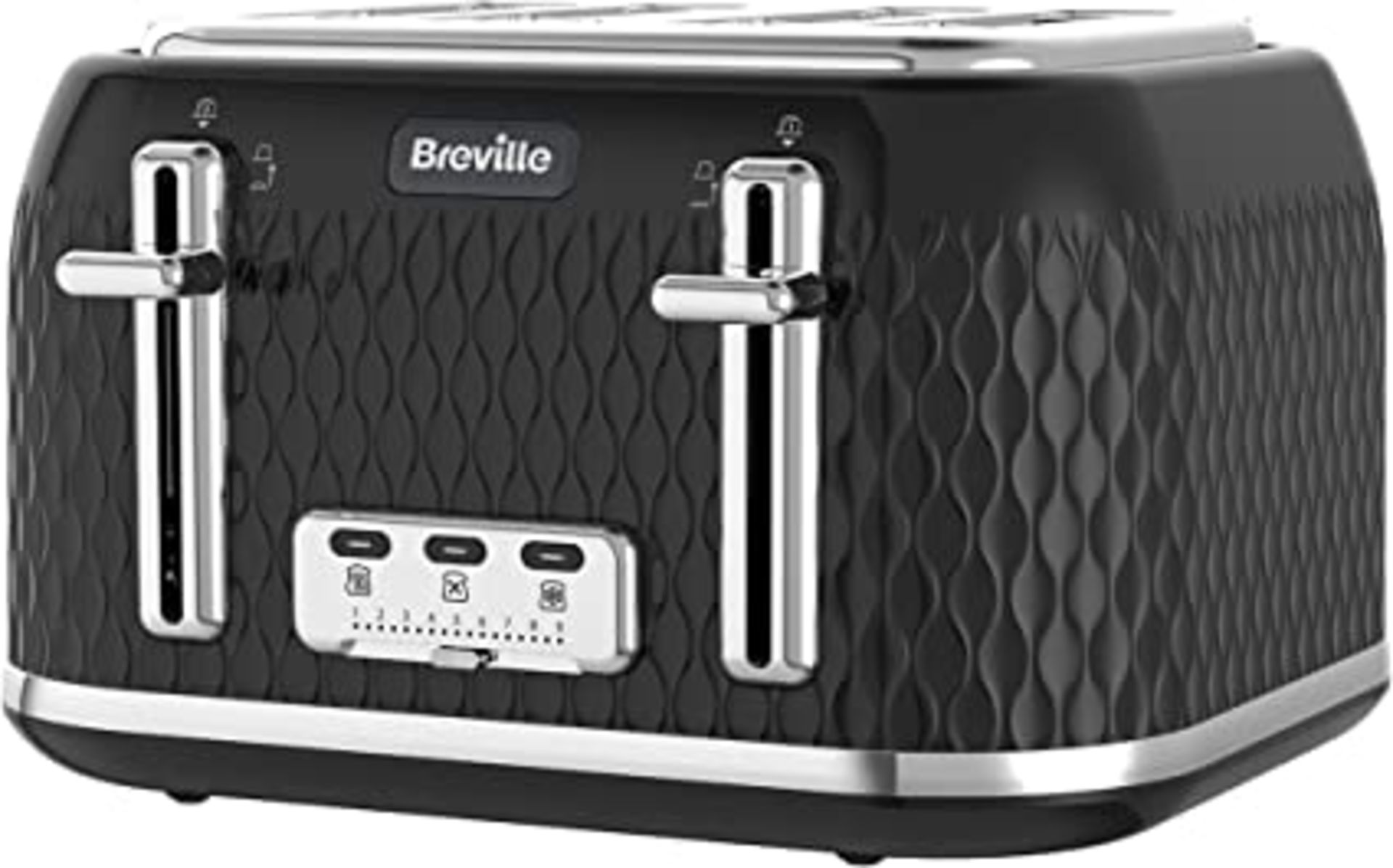 RRP -£35.38 Breville Curve 4-Slice Toaster with High Lift and Wide Slots | Black