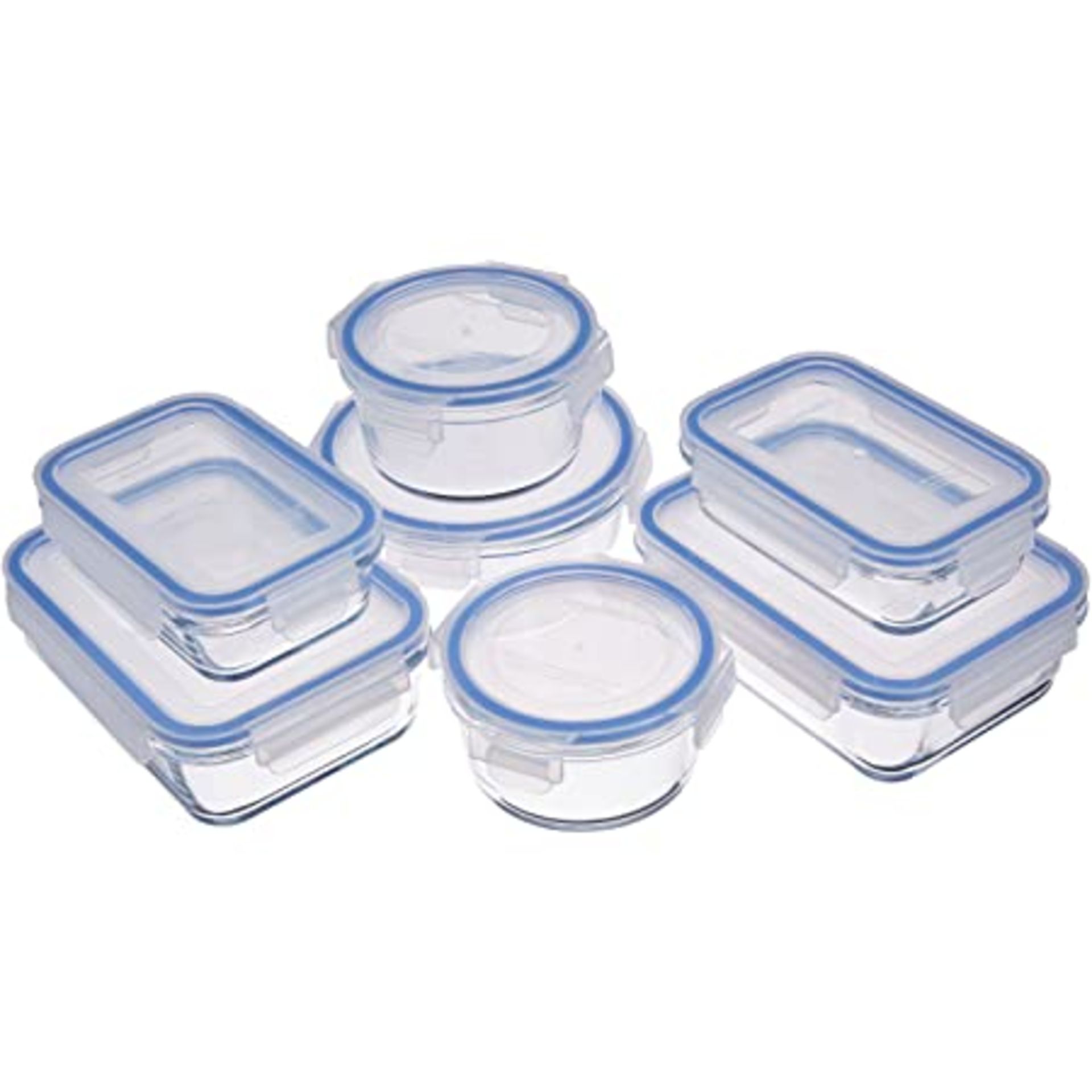 RRP -£21.20 Amazon Basics Airtight Glass Food Storage Container Set with BPA-Fre