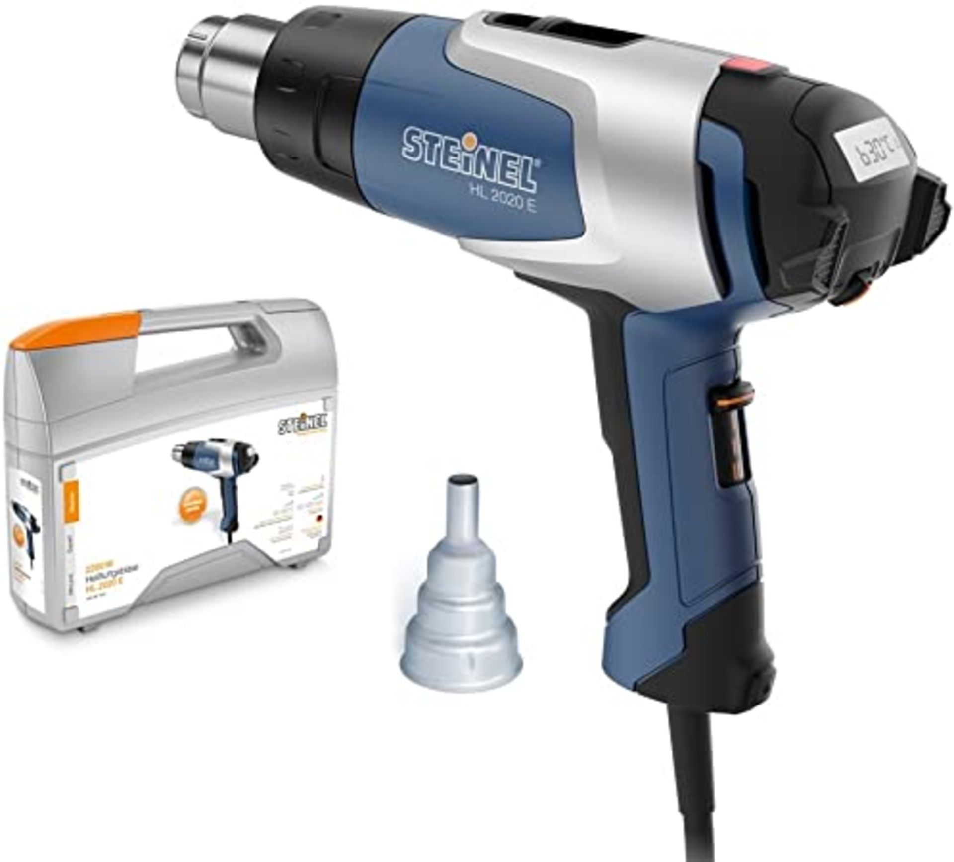 RRP -£94.61 Steinel HL 2020 E Hot Air Gun in Case Includes 9 mm Reducing Nozzle