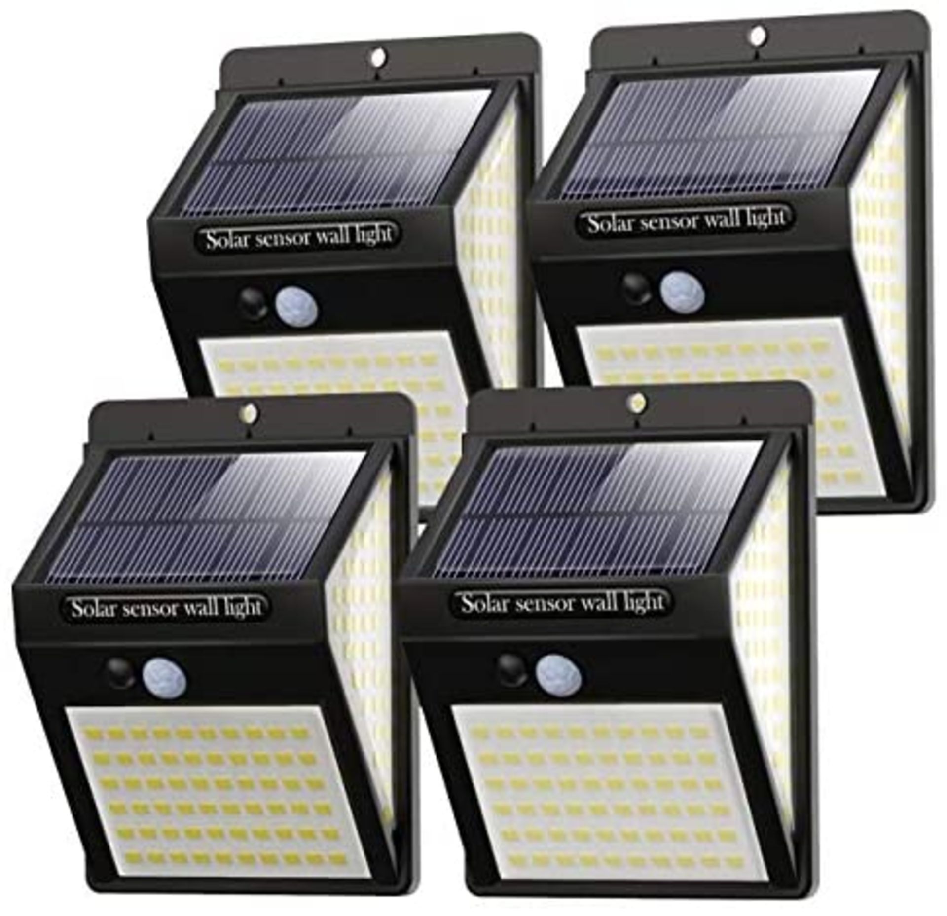 RRP -£27.95 [4 Pack] 140LED Solar Security Lights Outdoor, Litogo Solar Motion