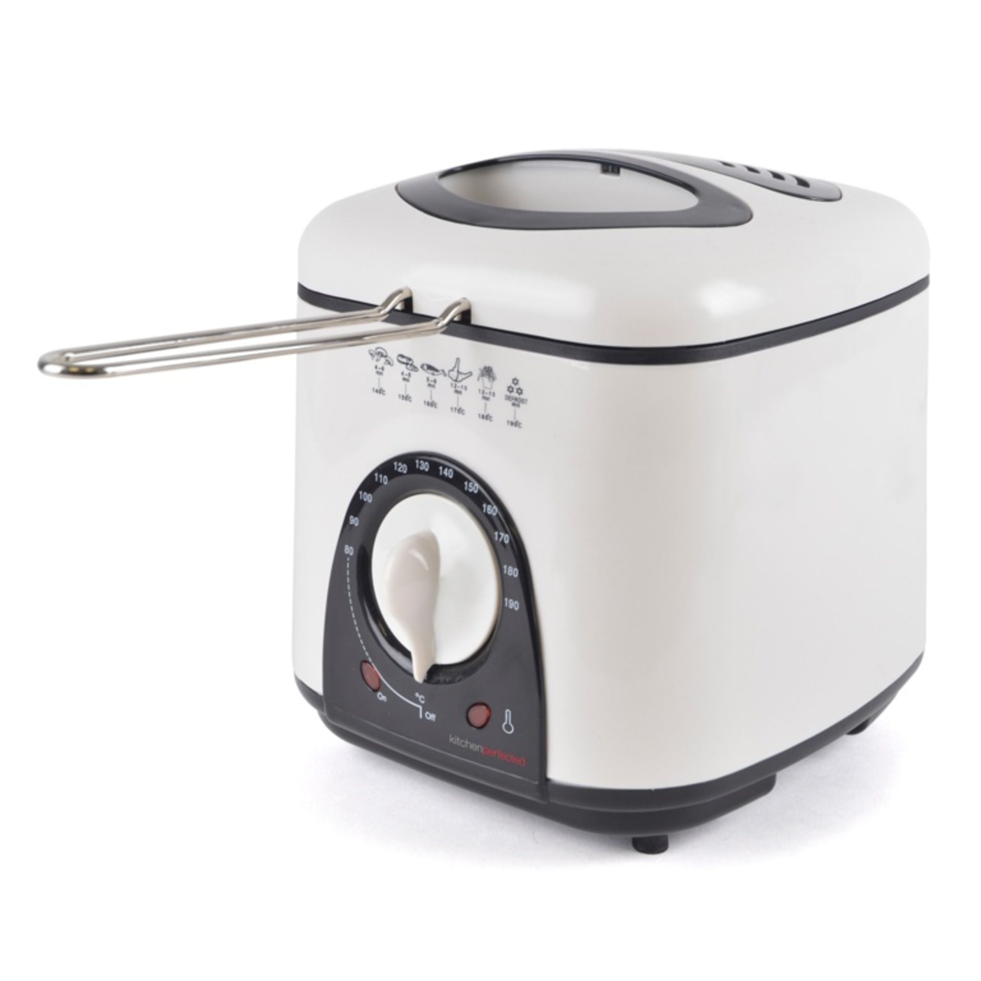 RRP -£22.95 KitchenPerfected 1.0Ltr Compact Deep Fryer / Non-Stick / Thermostat