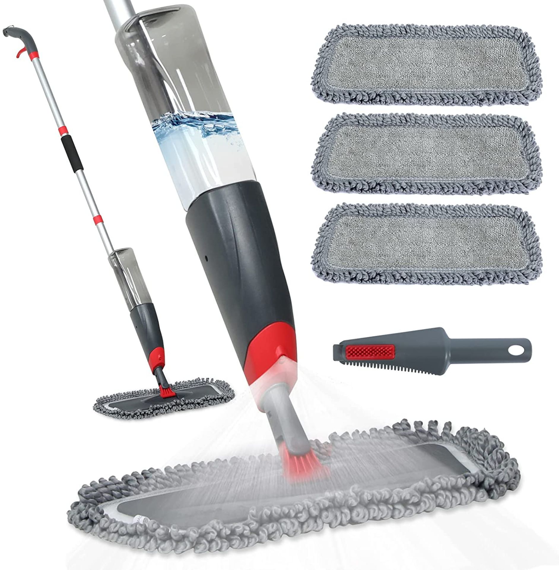 RRP - £13.01 Microfiber Floor Spray Mops, Water Spraying Cleaner