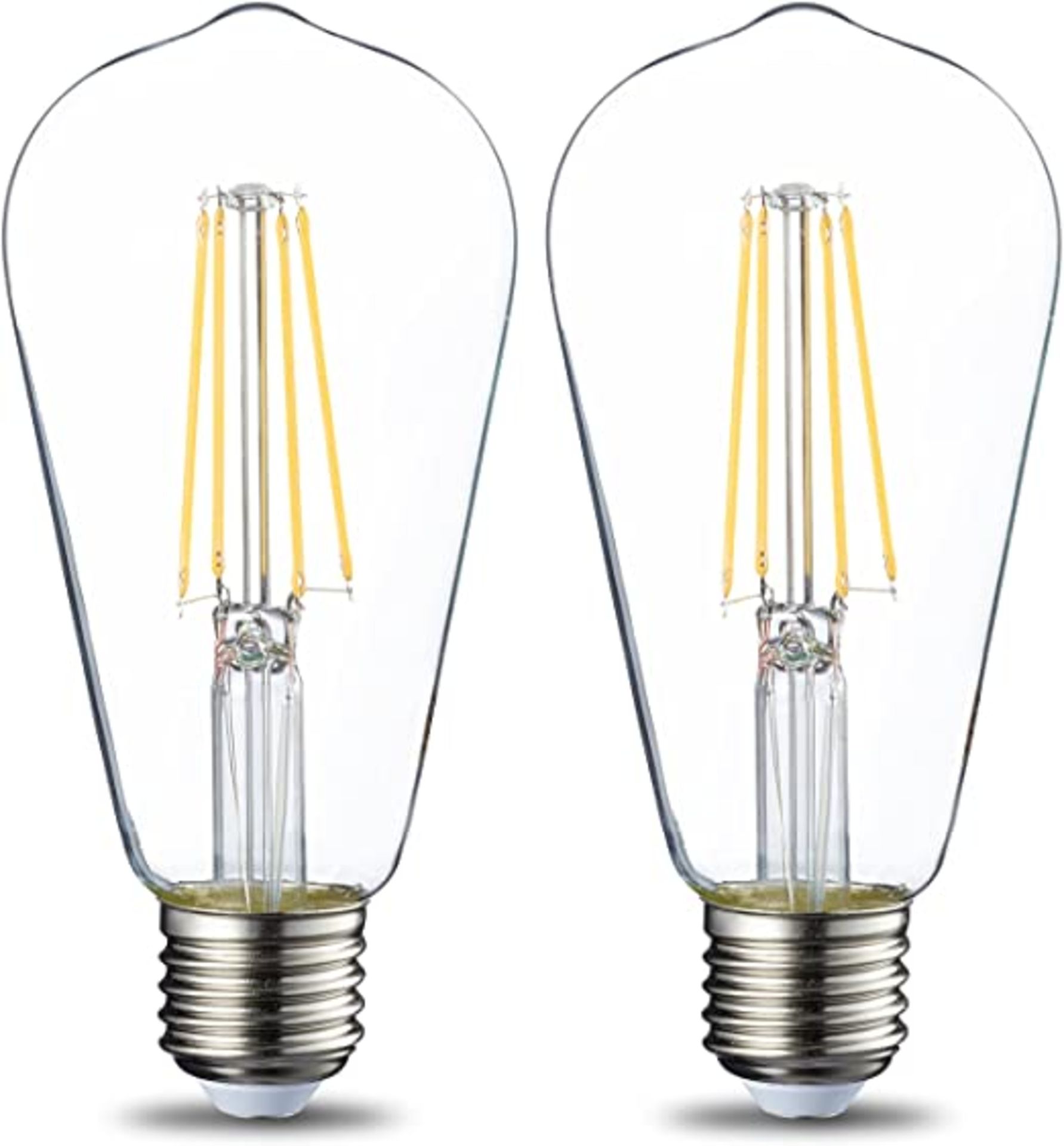 RRP - £11.54 Amazon Basics LED E27 Vintage Edison Bulb, ST64, 7W