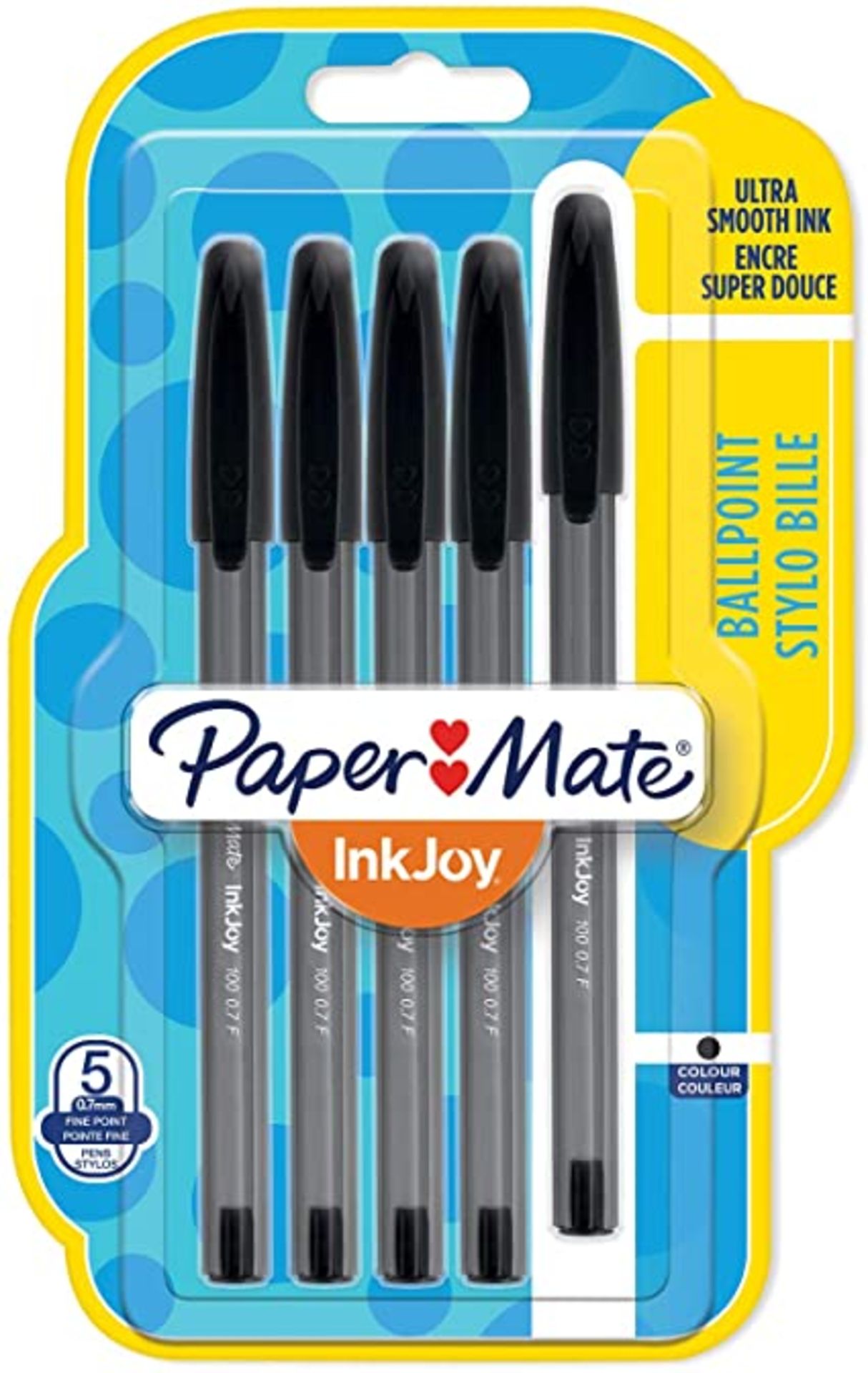 RRP - £2.10 Paper Mate InkJoy 100ST Ballpoint Pens | Fine Point (0.7mm) | Black